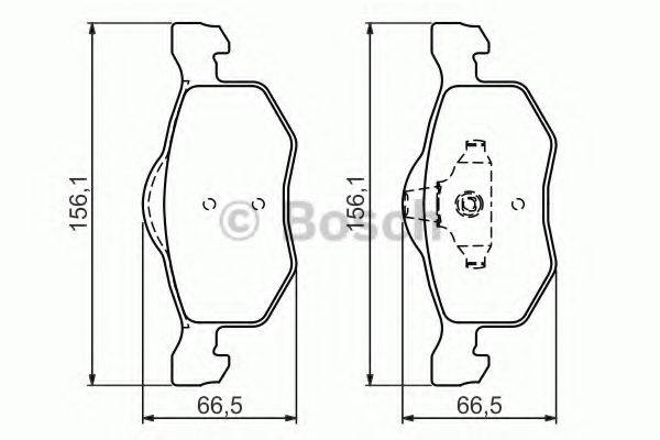 BOSCH 0986494361 Комплект гальмівних колодок, дискове гальмо