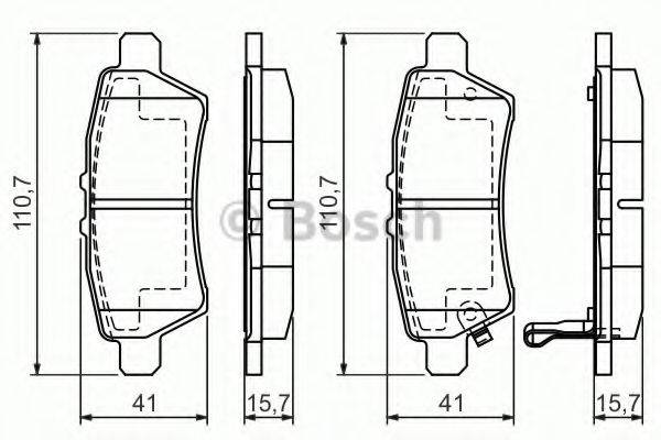 BOSCH 0986494369 Комплект гальмівних колодок, дискове гальмо