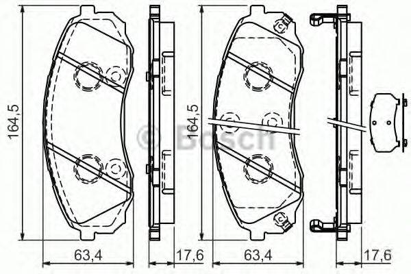 BOSCH 0986494377 Комплект гальмівних колодок, дискове гальмо