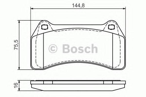 BOSCH 0986494448 Комплект гальмівних колодок, дискове гальмо