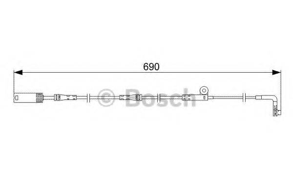 BOSCH 1987473046 Сигналізатор, знос гальмівних колодок