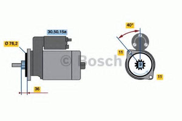 BOSCH 0001107007 Стартер