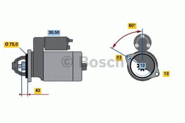 BOSCH 0001107080 Стартер