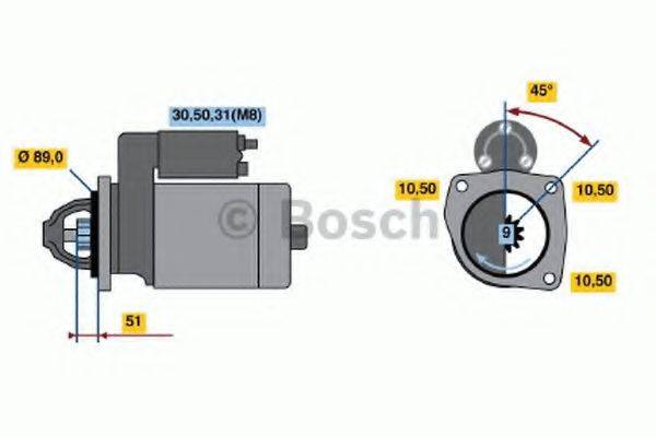 BOSCH 0001368017 Стартер