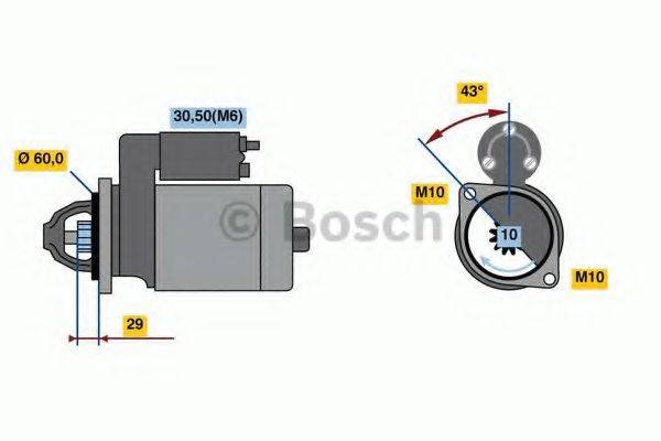 BOSCH 0986021800 Стартер