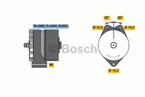 BOSCH 0986033100 Генератор