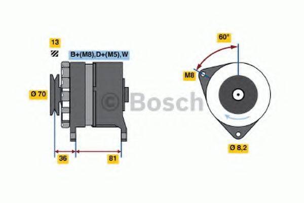 BOSCH 0986036000 Генератор