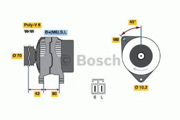 BOSCH 0986037071 Генератор