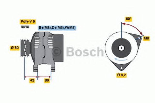 BOSCH 0986037110 Генератор