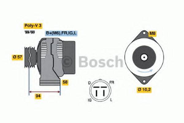 BOSCH 0986038571 Генератор