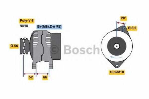 BOSCH 0986040021 Генератор