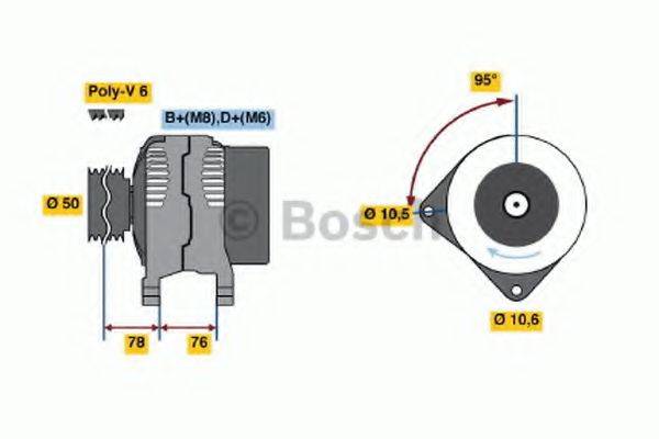 BOSCH 0986039100 Генератор