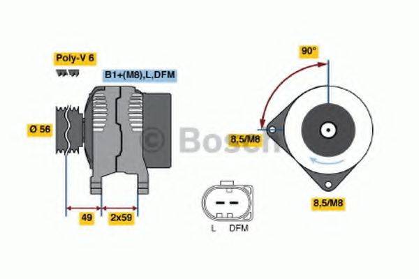 BOSCH 0986044380 Генератор