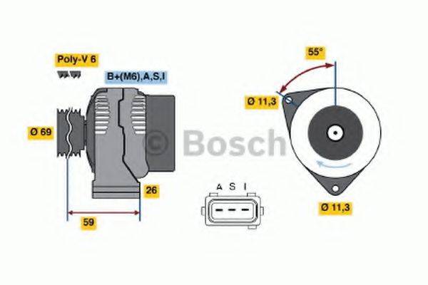 BOSCH 0986044691 Генератор