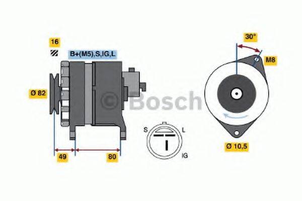 BOSCH 0986045001 Генератор