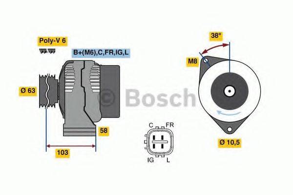 BOSCH 0986080240 Генератор