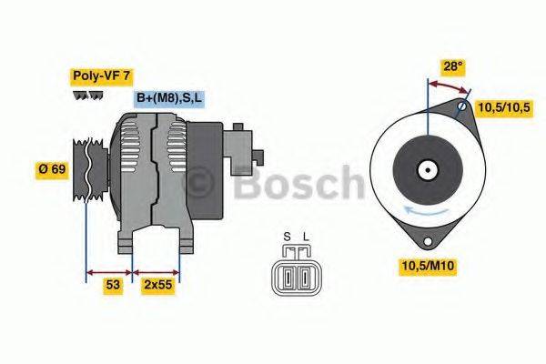 BOSCH 0986080640 Генератор