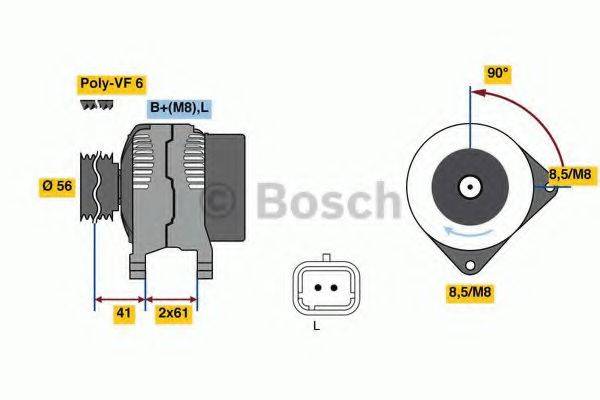 BOSCH 0986081270 Генератор