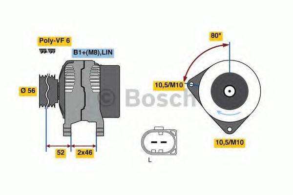 BOSCH 0986081390 Генератор