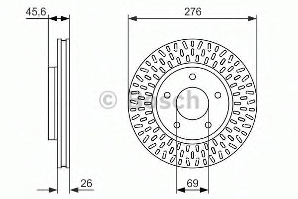 BOSCH 0986479783 гальмівний диск