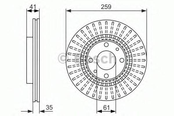 BOSCH 0986479833 гальмівний диск