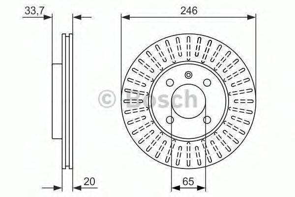 BOSCH 0986479853 гальмівний диск