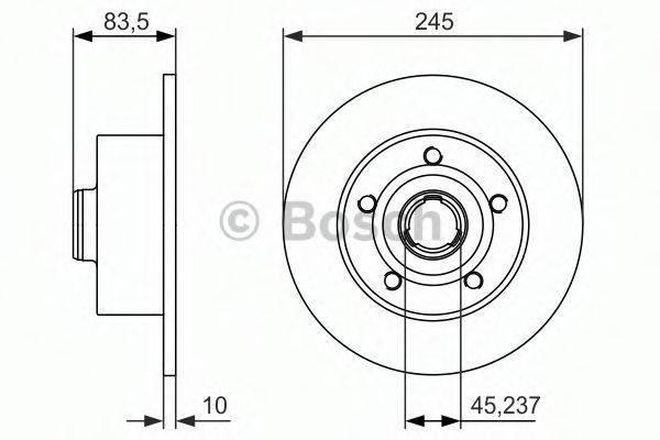 BOSCH 0986479906 гальмівний диск