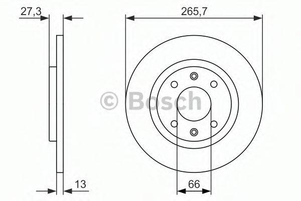 BOSCH 0986479909 гальмівний диск