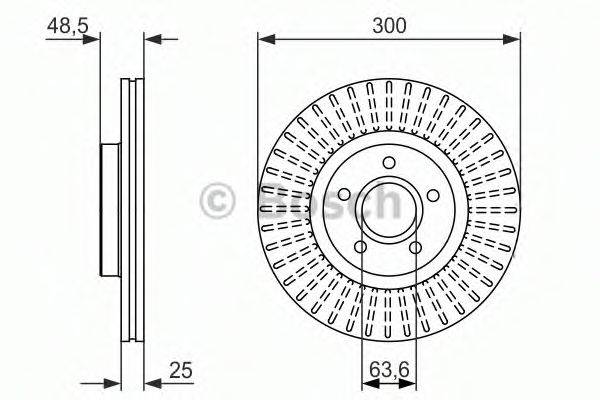 BOSCH 0986479956 гальмівний диск