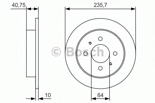 BOSCH 0986479967 гальмівний диск