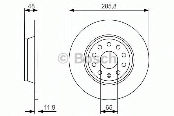 BOSCH 0986479972 гальмівний диск