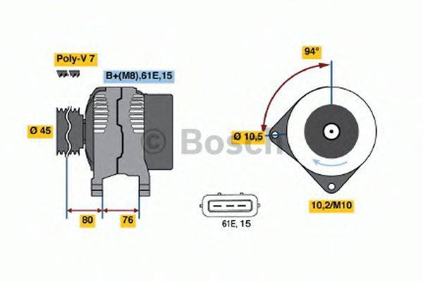 BOSCH 0123515030 Генератор