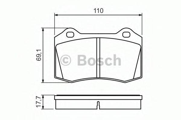 BOSCH 0986494486 Комплект гальмівних колодок, дискове гальмо