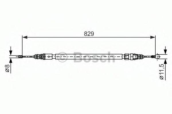 BOSCH 1987482372 Трос, стоянкова гальмівна система