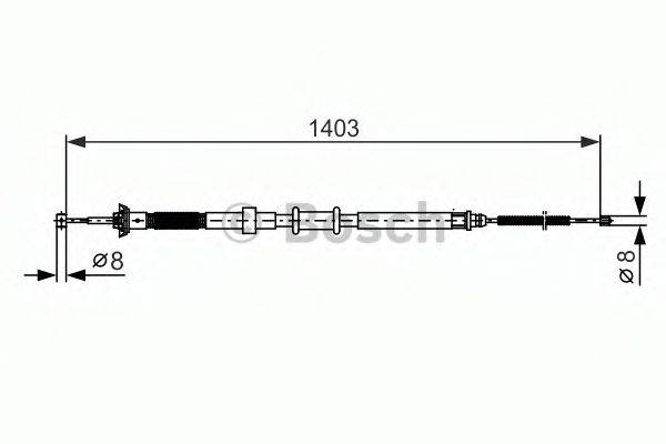 BOSCH 1987482390 Трос, стоянкова гальмівна система