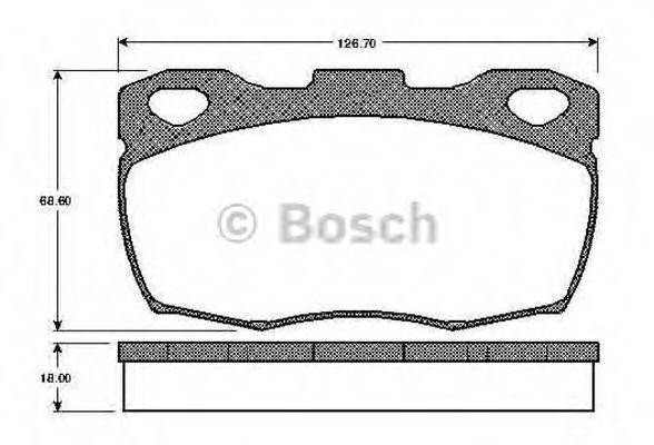 BOSCH 0986TB2148 Комплект гальмівних колодок, дискове гальмо