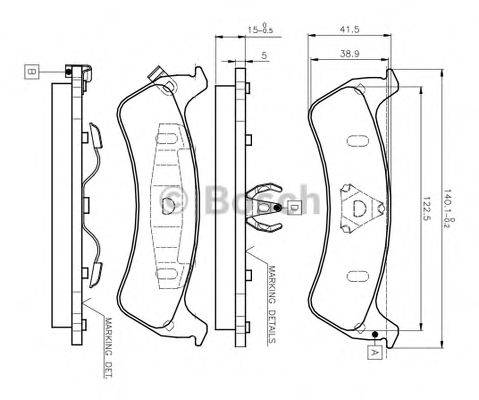 JEEP 4799999 Комплект гальмівних колодок, дискове гальмо