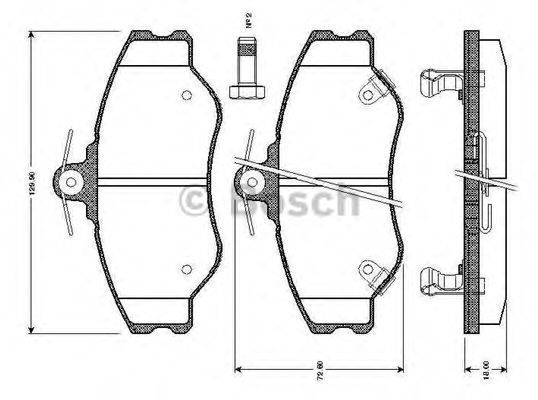 BOSCH 0986TB2266 Комплект гальмівних колодок, дискове гальмо