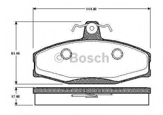 BOSCH 0986TB2305 Комплект гальмівних колодок, дискове гальмо