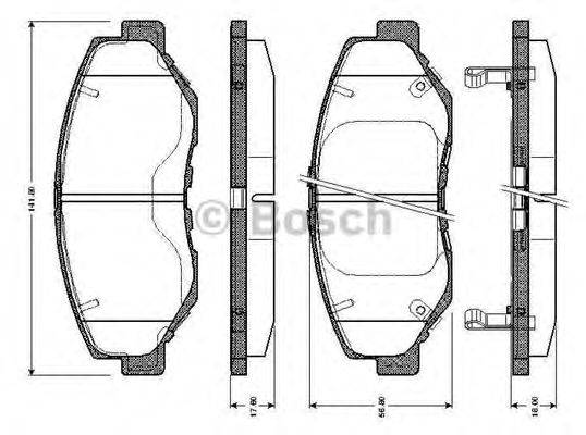 BOSCH 0986TB2427 Комплект гальмівних колодок, дискове гальмо