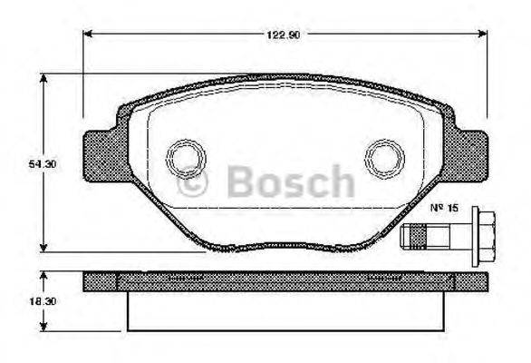 BOSCH 0986TB2442 Комплект гальмівних колодок, дискове гальмо