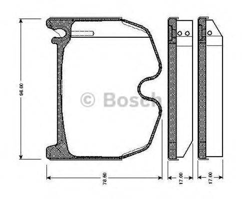 BOSCH 0986TB2452 Комплект гальмівних колодок, дискове гальмо