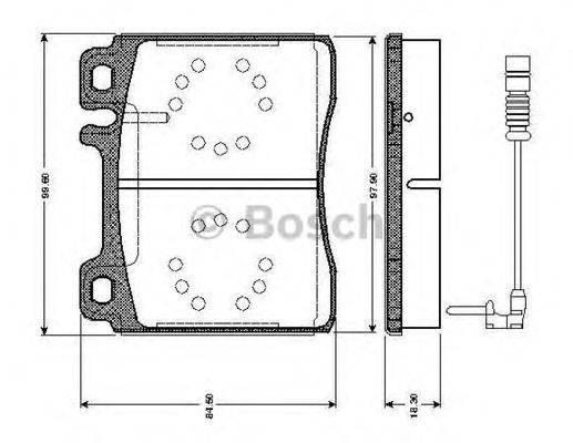 BOSCH 0986TB2687 Комплект гальмівних колодок, дискове гальмо