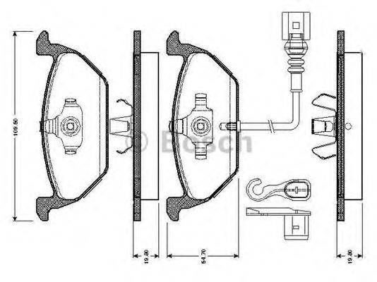 BOSCH 0986TB2756 Комплект гальмівних колодок, дискове гальмо