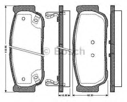 BOSCH 0986TB2870 Комплект гальмівних колодок, дискове гальмо