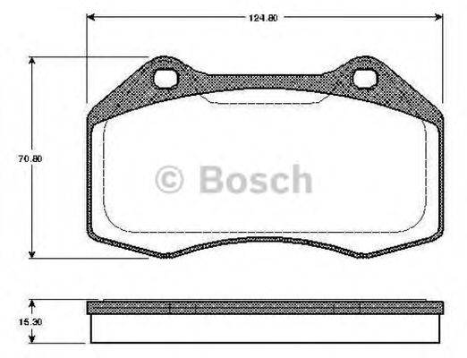 BOSCH 0986TB2885 Комплект гальмівних колодок, дискове гальмо