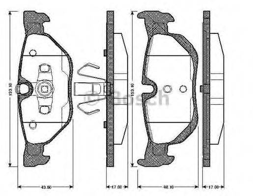 BOSCH 0986TB2899 Комплект гальмівних колодок, дискове гальмо