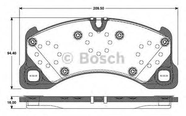 BOSCH 0986TB3087 Комплект гальмівних колодок, дискове гальмо