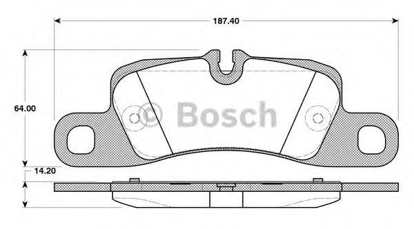 BOSCH 0986TB3109 Комплект гальмівних колодок, дискове гальмо