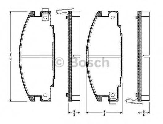 BOSCH 0986TB2011 Комплект гальмівних колодок, дискове гальмо